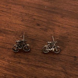 Bicycle stud earrings